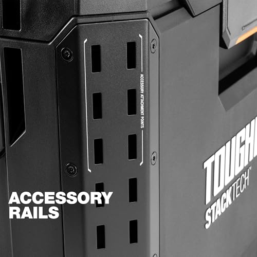 Image of ToughBuilt - StackTech Lockable Tool Box, Modular Storage with Auto-Locking System, IP65 Protection & Accessory Rails (TB-B1-B-30)