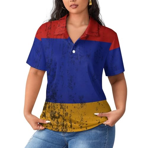 Polo de mujer con bandera armenia ideal para tardes de ocio al sol