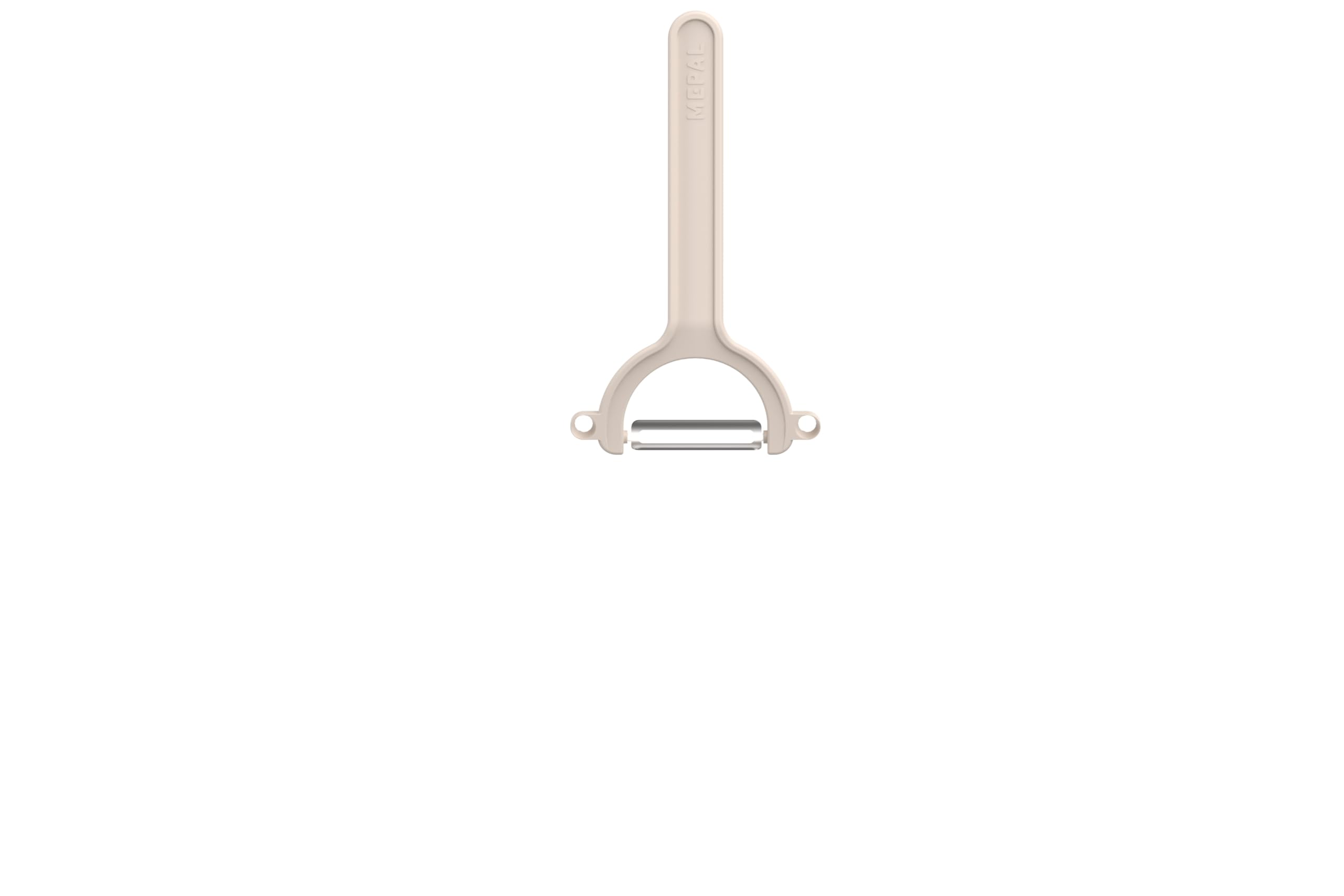 Mepal - Stainless Steel Peeler Chef it - Safe and efficient Peeling - Sharp Stainless Steel Blade - Dishwasher Safe - Kitchen Utensils - 17 cm - Chalk