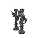 Nemesis Now Guardians of The Light Kerzenhalter, 28 cm, Schwarz, 2 Stück