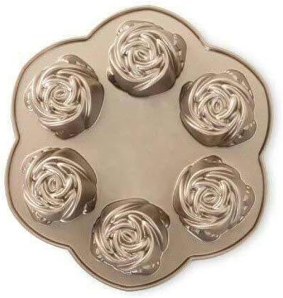 LKOP Rosebud Cake Pan Cake pans Baking supplies Baking pan Nonstick pan Muffin pan Cake pan Baking set Mini cake pans Nonstick pan set Cake pans Cake board Pan bakeware Baking pan set Small cake