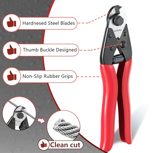 Steel DN Mate 1/8'' T316 Stainless Cable 7x7 Strand Core，1780 lb Breaking Strength， Aircraft Cable for Cable Railing Kit, DIY Balustrade (650 ft)