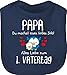 Shirtracer Vatertagsgeschenk Baby Papa Geschenk - Papa du machst einen tollen Job alles Liebe zum 1. Vatertag weiß - Unisize - Navy Blau - vatertag lätzchen - BZ12 - Baby Lätzchen Baumwolle