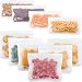 Reusable Storage Bags - 10 Pack Leakproof Freezer Bag（6 Reusable Sandwich Bags & 4 Reusable Snack Bag) - EXTRA THICK BPA FREE Reusable Ziplock Lunch Bag for Food Storage Home Organization Eco-friendly