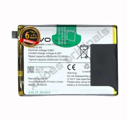 Image of B-S6 Battery for Vivo T1 5G / IQOO Z5 / IQOO Z5X Battery with 6 Month Warranty*** (R286)