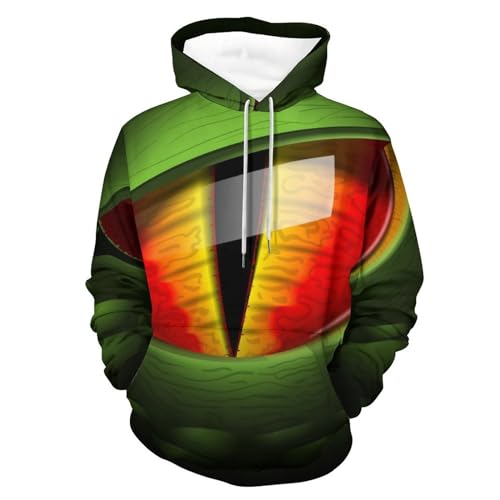 Sweat à Capuche Homme Femme UMENG Yeux Verts Pull Manches Longues Taille S