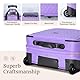 Lekespring Laptop Trolley Business mit Rolling Rädern, Stylische Wasserdicht Handgepäck Koffer Organizer mit 15.6 Zoll Laptopfach, Rollkoffer Aktenkoffer für Reisen/Business/Damen, Lila