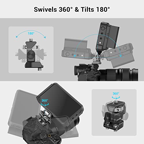 SMALLRIG Kamera Monitor Mount, Swivel 360° and Tilt 180°, Verstellbare Halterung mit 1/4"-20 Schrauben für 5" und 7" Monitor - 2904B - Image 4