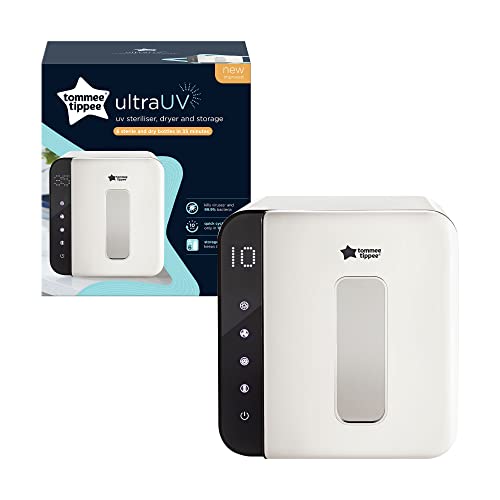 Tommee Tippee Ultra UV Steriliser, Dryer and Storage for Baby Bottles and Accessories, Steam-Free to Kill Viruses and 99.9% Bacteria, White