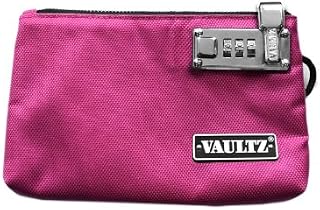 Vaultz Locking Zipper Pouch, 5 x 8 Inches, Pink (VZ00471)
