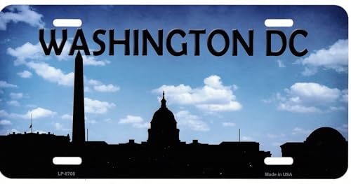 Washington DC Silhouette Novelty Metal License Plate Tag LP-8705