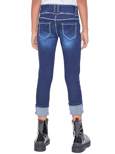 YMI Girls Basic 3 Button Wide Cuff Skinny Jean3