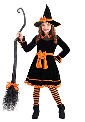 Disfraz de Bruja Creativa para Niñas Color Naranja miniatura 2