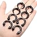 Uqnwbdq 4G Large Black Septum Rings Stretching Kit Gauges Earrings Hoops 316L Surgical Stainless Steel Big Septum Pincher Taper Plastic Acrylic PA Ring Prince Albert Piercing Jewelry Women Men 16mm