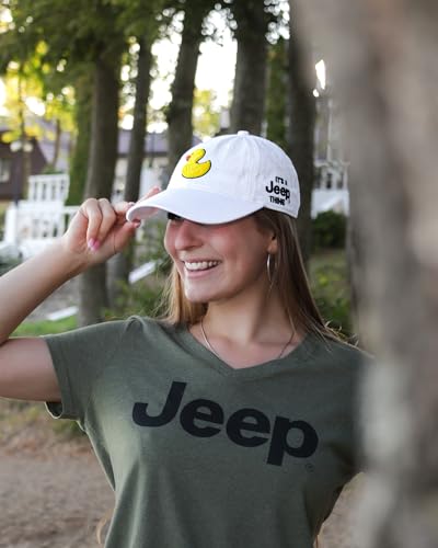 Jeep It's a Thing Washed Ponytail Baseball Hat for Women with Chenille Duck Embroidery - Adjustable Metal Strap - One Size - Image 6