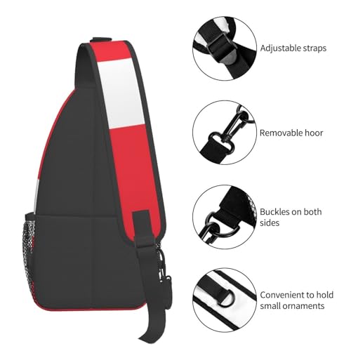 Mochila unisex pequeña de alta capacidad con diseño bandera Austria miniatura 5