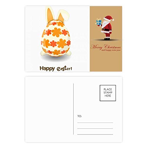 Cartes postales lapin et Père Noël, coffret de correspondance à offrir