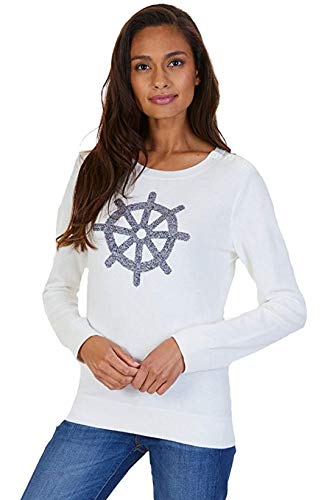 Image of Nautica Women's Anchor Intarsia Pullover Sweater