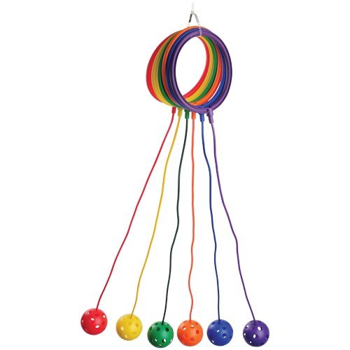 Constructive Playthings Ankle Skip Ball Toys for Kids 5 Yrs., Kids Playground Equipment, Teacher Supplies for Physical Education, Gross Motor and Balancing Skills, Great Christmas Gifts, Set of Six