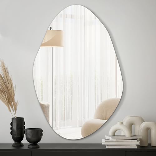 TRAHOME 36"x24" Irregular Asymmetrical Wall Mirror