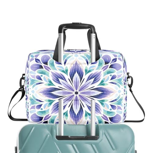 Bolso para laptop 15.6-16" morado con flores Mandala miniatura 7