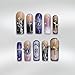 SCORPIO - Handmade Press on nails, Long Short Press Nails Tips Full Cover 24Pcs SCORPIO Press on Nails Fake Nails 3D Easy Wear