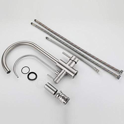 Robinet de cuisine pour filtre à eau pivotant en acier pour simplifier l'évier
