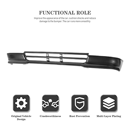 image for CarPartsDepot Front Bumper Valance Apron Deflector Air Dam Black Fit F