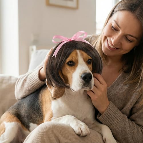 Peluca divertida para perros pequeños y gatos miniatura 5