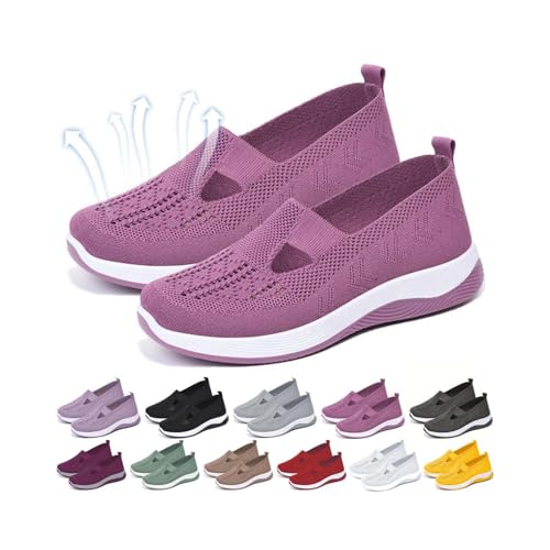 Image of Yilia Orthopedic Shoes for Women, Women Wide Width Breathable Walking Comfortable Slip on Sneakers, Non Slip Food Service Lightweight Sneaker, Nurse Shoes Arch Support Sneakers