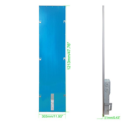 1X4 Panel Troffer Edge-Lit Flat (4 Pack) 40W 5200 Lumens= 130Lm/W; 120V-277V Ac/Dc; 0-10V Dimmable; 50,000 Life Hours Cri>83 7 Year Warranty Ul/Dlc Listed Neutral White 4000K (1X4Ft 40W, 4000K) #TOP2