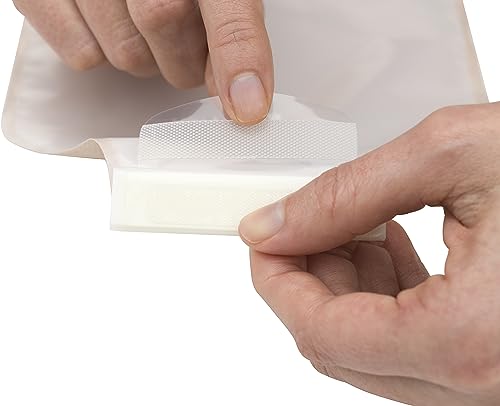 Image of Hollister 8901 CeraPlus Flat 1-Piece 12 inch with Filter Drainable Ostomy Pouching System with Adhesive Border, 10 Pack, Cut-to-Fit up to 2-1 /2 inch (64 mm)- Beige with Viewing Option