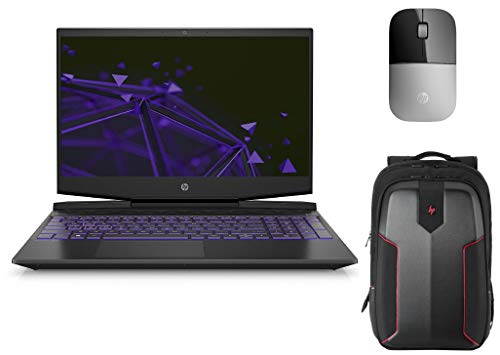 Image of HP Pavilion Gaming Core i5 9th Gen (8GB /1TB HDD + 256GB SSD /Win 10 /NVIDIA GTX 1050 4GB Graphics) 15-dk0045TX & Z3700 Wireless Mouse & Omen Gaming Backpack