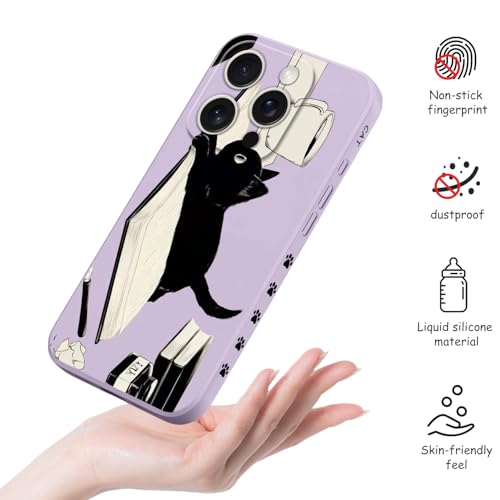 Coque silicone iPhone 16 Pro violette antichoc et doublure microfibre