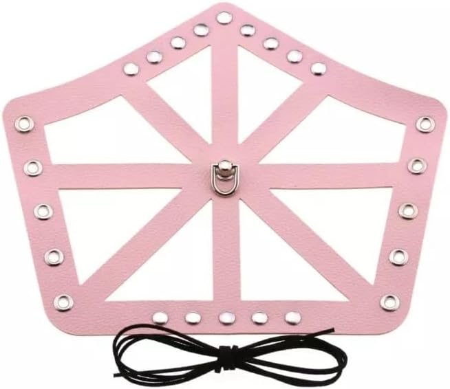 Hollow Out Vintage PU Wide Bracers Tie Arm Cuffs Adjustable Width Medieval Wristband Multiple Color Wristband Dark Brown-MFC765 (RED, Adult)