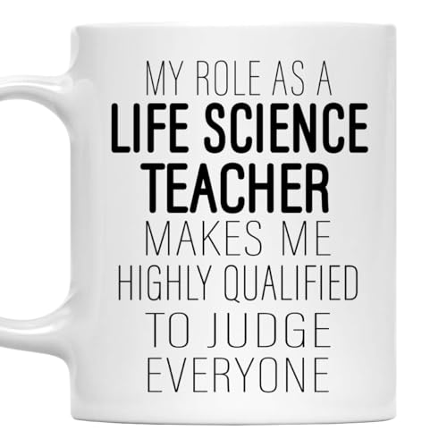 MONIZILUCKY My Role As a Life Science Teacher Mug 11Oz Gift For Coworkers
