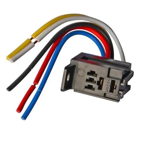 4pin 5pin Socket with Wire 40A 12V 24V DC Relay Universal Automotive Violet Relay(4pin Wire Socket)