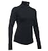 Under Armour Women's ColdGear 1/2 Zip, Black/Black, Large