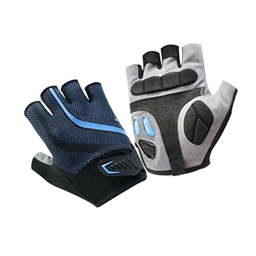 BRIGHTFUFU Riding Gloves Dirt Bike Half Finger Gloves Breathable Comfortable Shockproof Easy to Wear Size XXL
