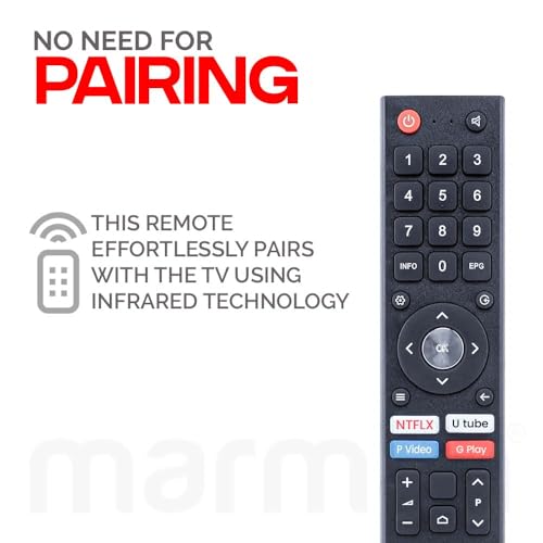 Image of marman Compatible with Croma Tv Remote Control Original Model CREL7370 Suitable Only on 32 Inch HD Ready LED Smart Android Television Without Voice Command and Google Assistant with Streaming Apps