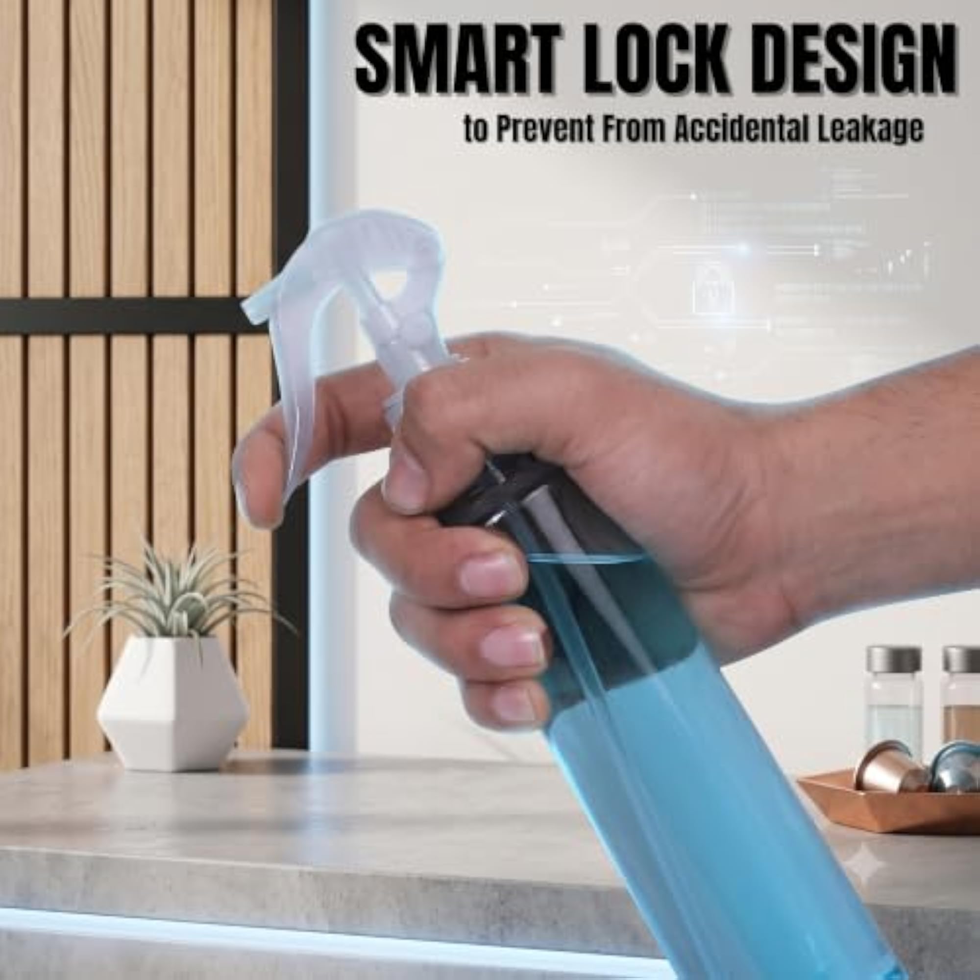 Premium Clear Spray Bottle (200ml) with Fine Mist Nozzle
