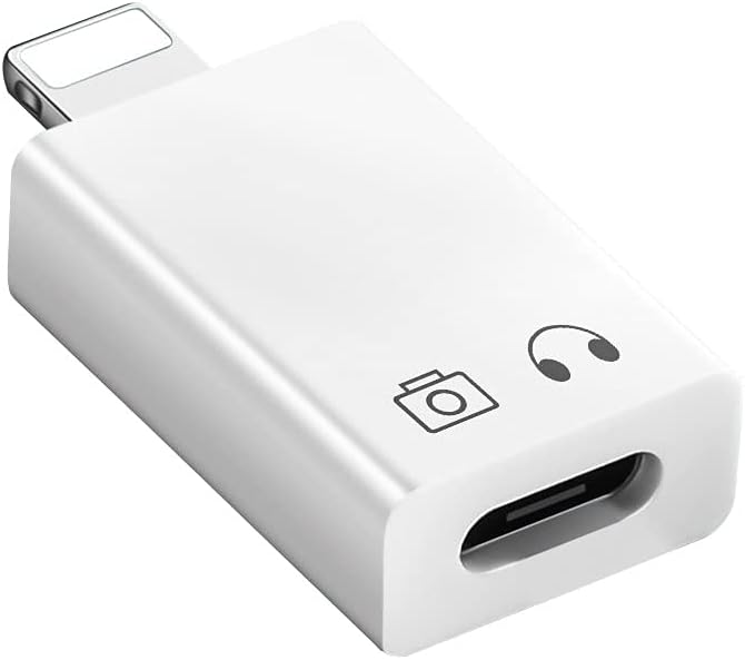 MeloAudio iOS Adapter, USB C Female to iOS Male Adapter Compatible with iOS Devices for USB C Cable Converter Fast Charging Data Transmission and USB C Headphones