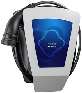 Heidelberg Wallbox Energy Control Ladeleistung 11 KW Typ-2-Ladekabel - KFW förderfähig - Wallbox 11KW - Ladestation 11KW - Elektroauto Ladestation (Design 1, 5,0 Meter)