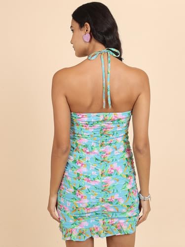 Image of Tokyo Talkies Women's Sleeveless Halter Neck Printed Dresses | Stylish Dresses | Casual Dresses