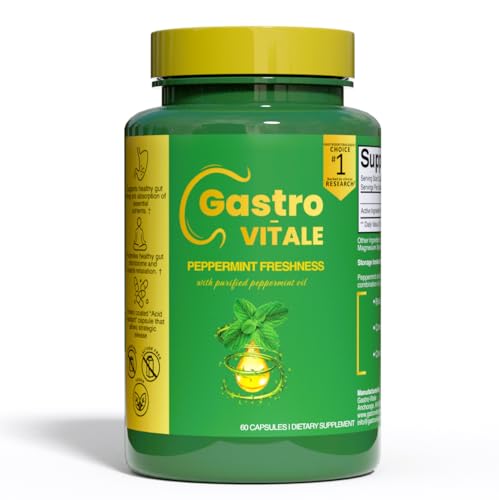Gastro-Vitale Peppermint Oil for Bloating, Gas, GLP-1 Digestive Support - Gut Health & Abdominal...