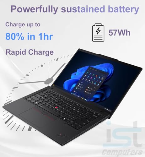 Image of Lenovo ThinkPad T14 Gen 6 Business AI PC Laptop (14 inch FHD+, Intel 12-Core Ultra 7 255U (> i7-13700H), 16GB DDR5 RAM, 512GB SSD), Fingerprint, Backlit, 5MP IR Webcam, 2x Thunderbolt 4, RJ-45, Win 11 Pro