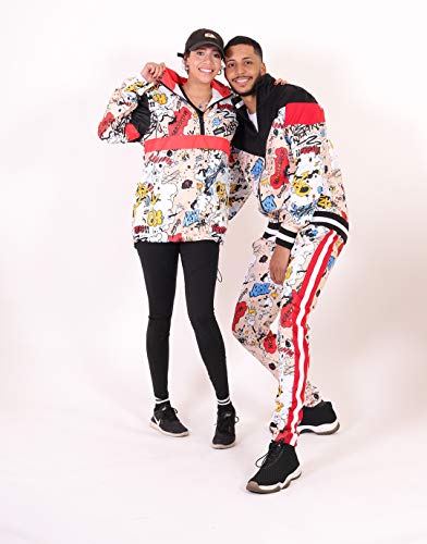 Image of Screenshotbrand Lightweight Hooded Water Resistant Windbreaker - Zip-up Fashion Map Print Rain Jacket