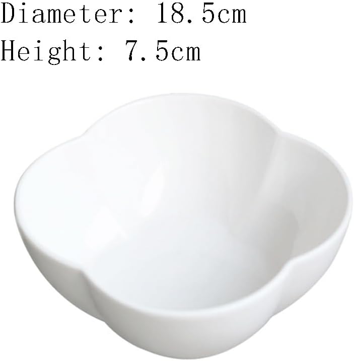 White Ceramic Irregular Shaped Serving Bowls for Dining Tables Restaurants Soup Salad