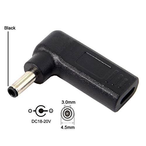CY 90 Degree Angled USB 3.1 Type C USB-C to DC 4.5mmx3.0mm Adapter Emulator Trigger, 4.5*3.0mm for Dell - Image 2