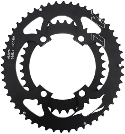 DJC Road Bike Chainring 110bcd 4 Bolts Oval 2X Chainring Double 52t 36t for Shimano 4700 5800 6800 105 R7000 R8000 R9100